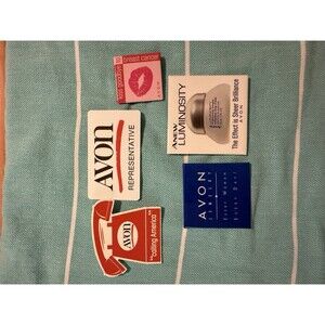 Vintage Avon Buttons Set Of 5 Collectible Buttons -Avon Advertisement
